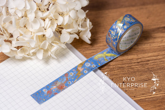 Kenji Miyazawa's Theater Series Gold Foil Washi Tape - The Twin Stars