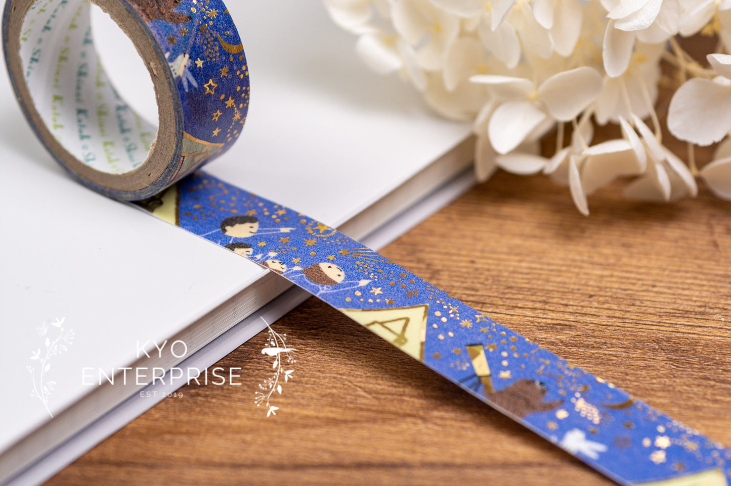 The Travel Series Gold Foil Washi Tape - Stargazing