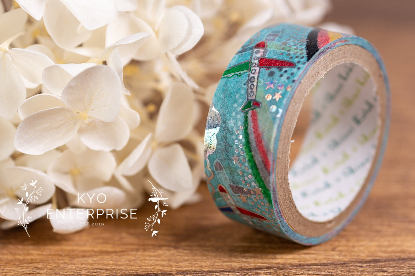 The Travel Series Silver Foil Washi Tape - Air Traveling