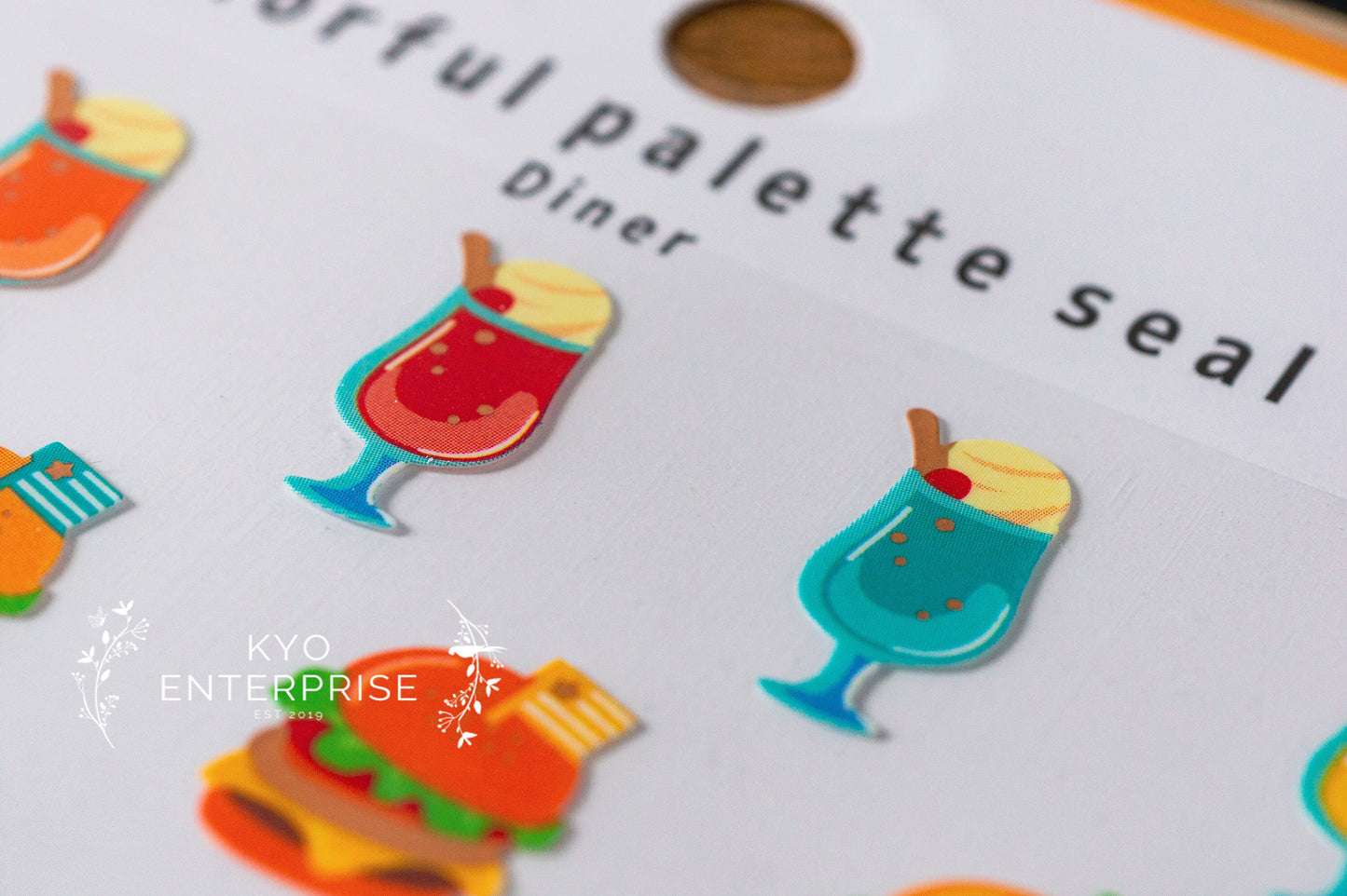 Colorful Palette Cooper Foil Sticker Series - Diner