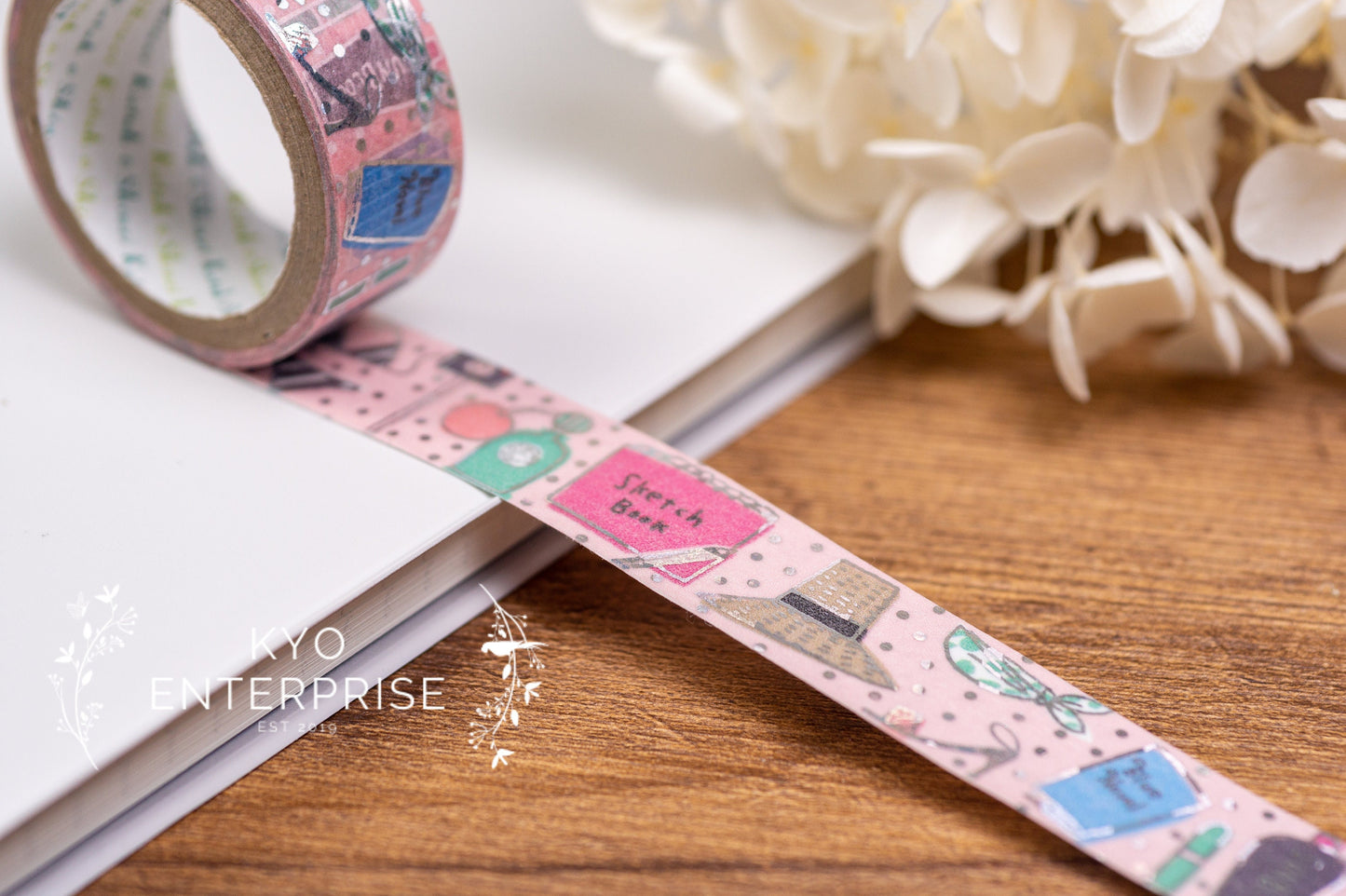 The Travel Series Silver Foil Washi Tape - My Luggage