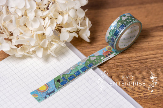 Nakahara Chuuya Star Pierrot Series Silver Foil Washi Tape - Song of A Summer Day