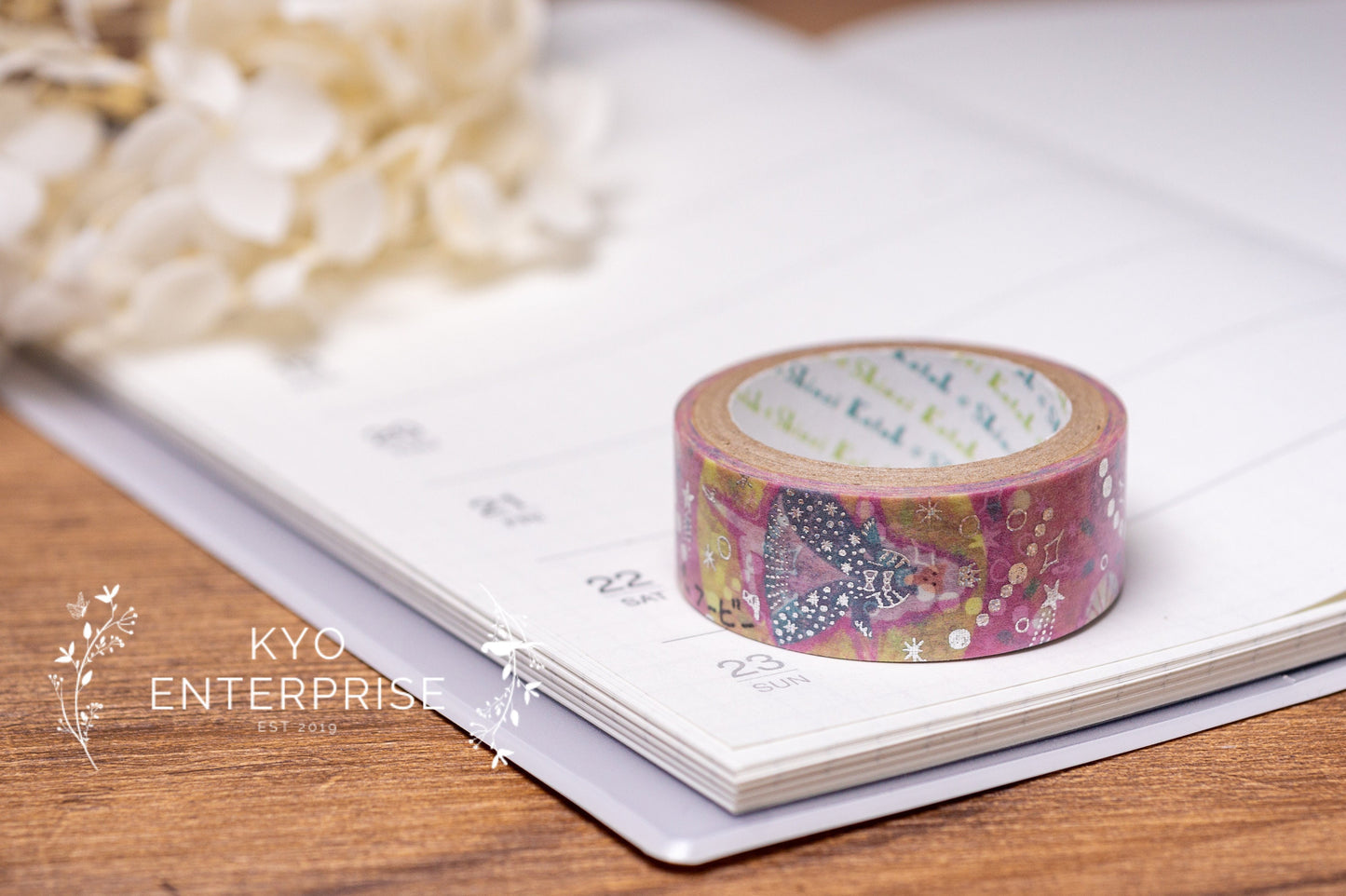 Nakahara Chuuya Star Pierrot Series Silver Foil Washi Tape - Pichibe's Philosophy