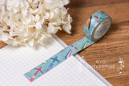 The Travel Series Silver Foil Washi Tape - Air Traveling