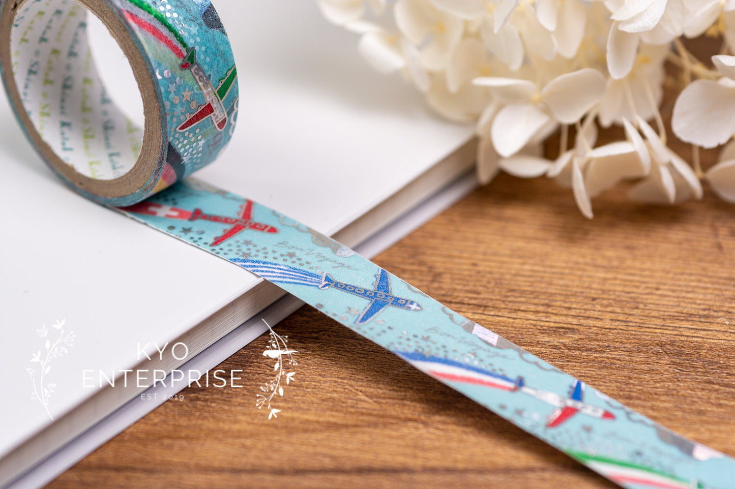 The Travel Series Silver Foil Washi Tape - Air Traveling