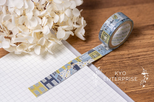 Literature Walk Series Silver Foil Washi Tape - Mori Ogai Maihime