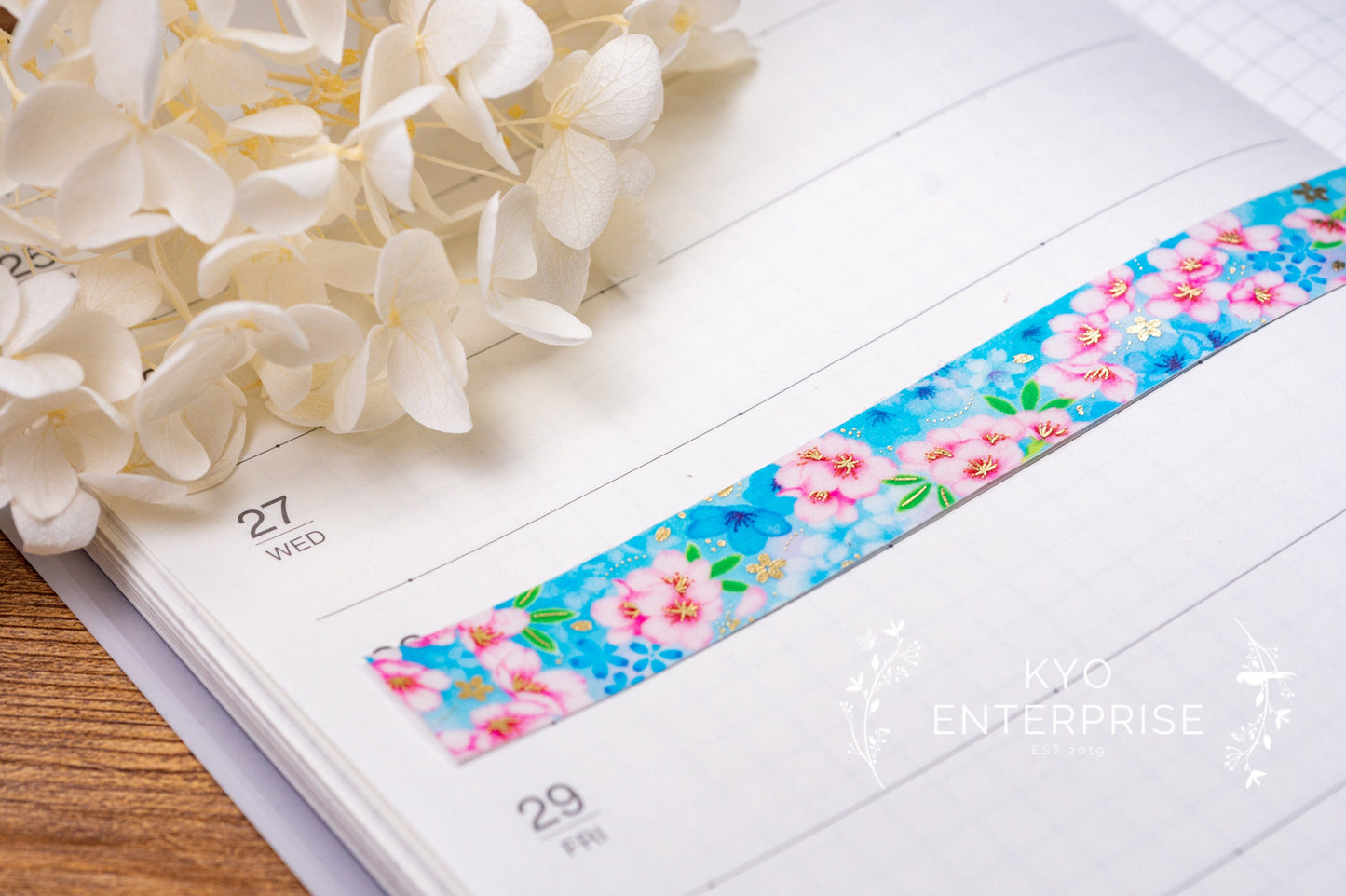 Yuzen Series Foil Washi Tape  - Sakura