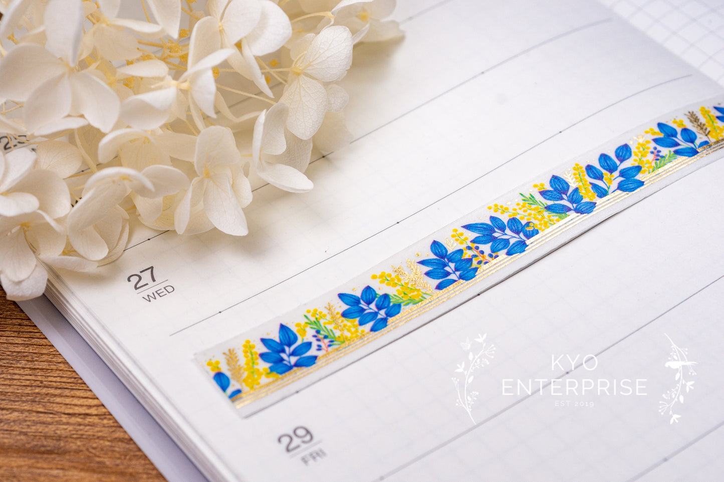 KiraKira Foiled Collection Series Foil Washi Tape  - Botanical Flame