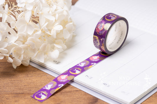 Yuzen Series Foil Washi Tape  - Rabbit