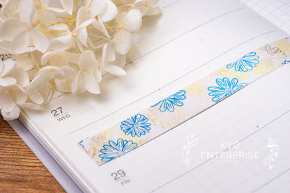 KiraKira Foiled Collection Series Foil Washi Tape  - Gerbera