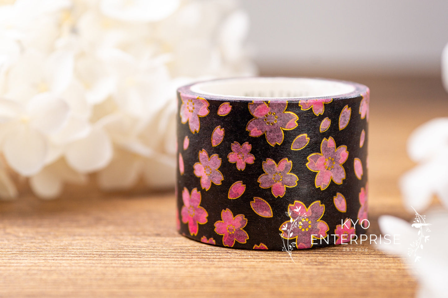 Yuzen Gold Foil Washi Tape Series - Jet Black