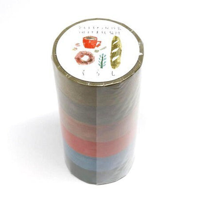 Saien Artist Washi Tape Set Series designed by Miki Tamura - Live (6 Color Set)