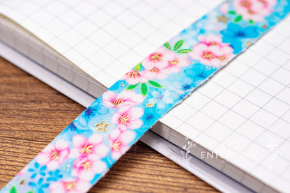 Yuzen Series Foil Washi Tape  - Sakura