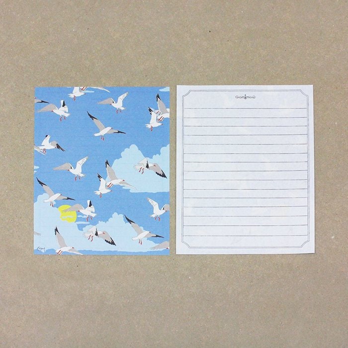 Letter Writing Set Series designed by Emily Burningham - Seagulls