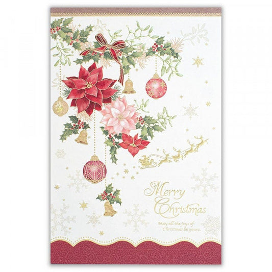 Limited Christmas Gold Foil Letter Writing Series - Poinsettia