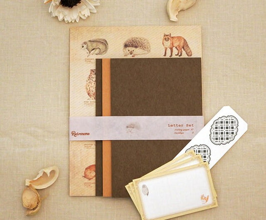 Retronome Series Letter Writing Set - Art Book of Forest Animal