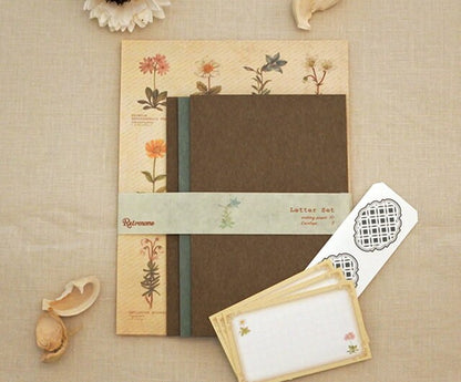 Retronome Series Letter Writing Set - Art Book of Alpine Plant