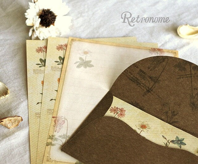 Retronome Series Letter Writing Set - Art Book of Alpine Plant