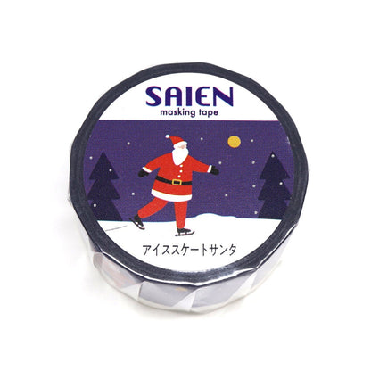 Saien Christmas Limited Series Silver Foil Washi Tape  - Christmas Santa Claus