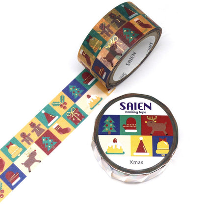 Saien Christmas Limited Series Gold Foil Washi Tape  - Xmas