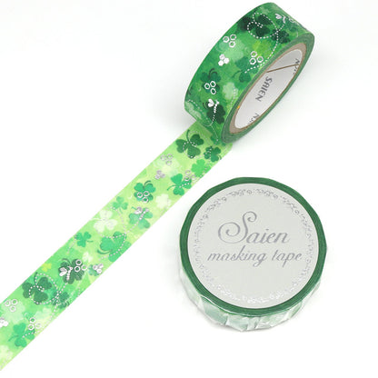 Saien Limited Silver Foil Washi Tape - Bee and Clover