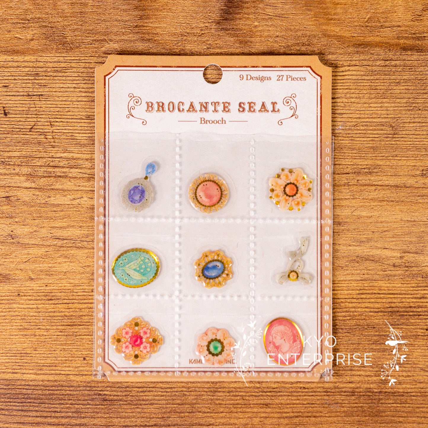 Brocante Seal 3D Resin Gold Foil Flake Sticker Series - Brooch