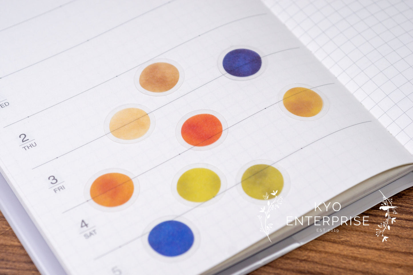 Japanese Color Swatch Season Series Tracing Paper Flake Sticker - Beginning of Autumn