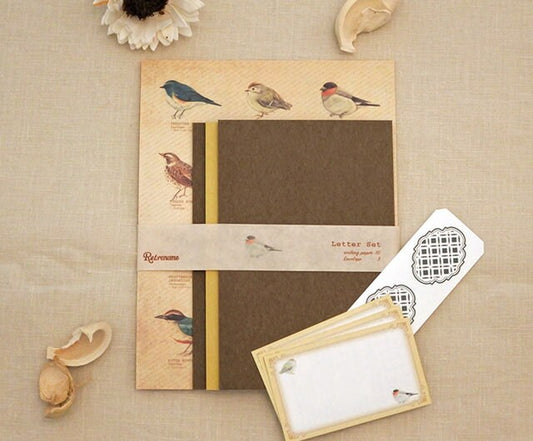 Retronome Series Letter Writing Set - Art Book of Wild Bird