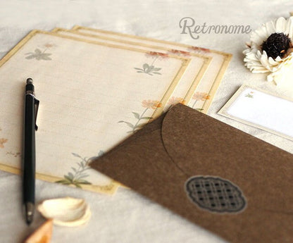 Retronome Series Letter Writing Set - Art Book of Alpine Plant