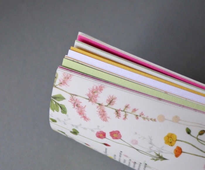 Flowelltea Series Colorful A5 Slim Notebook - Bright Flower