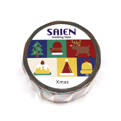 Saien Christmas Limited Series Gold Foil Washi Tape  - Xmas