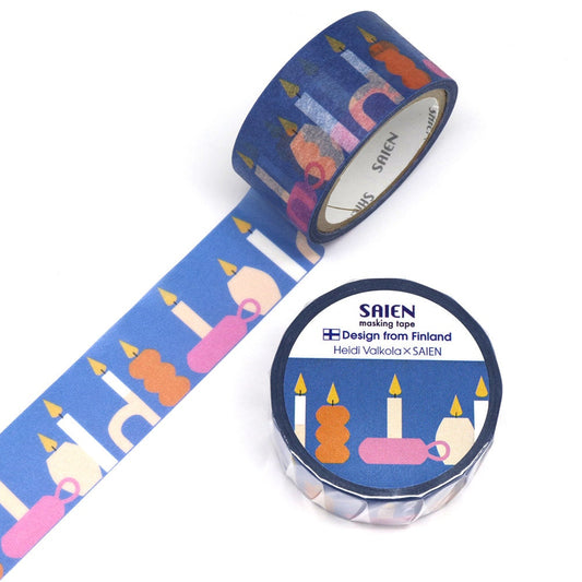 Saien x Heidi Valkola Co branding Washi Tape  - Candles