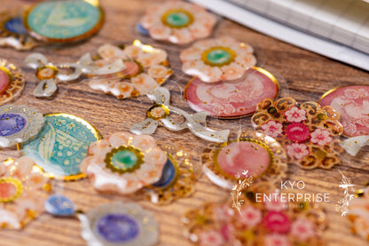 Brocante Seal 3D Resin Gold Foil Flake Sticker Series - Brooch