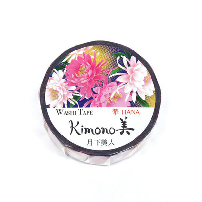 Kimono Hana Series Gold Foil Washi Tape - Queen and Night