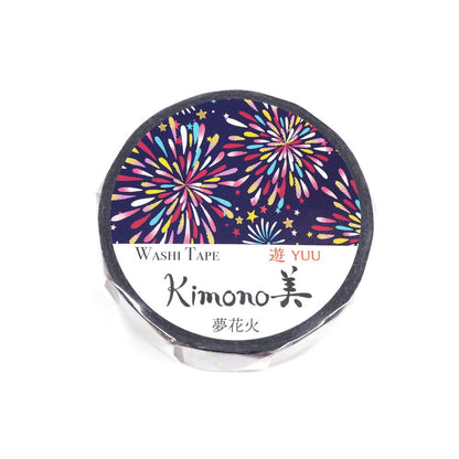 Kimono Yuu Series Gold Foil Washi Tape - Dream Fireworks