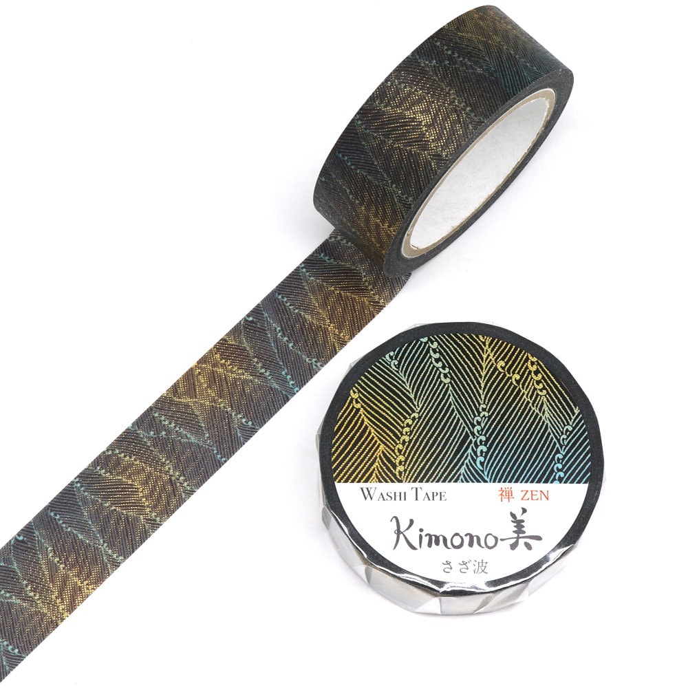 Kimono Zen Series Gold Foil Washi Tape - Ripples