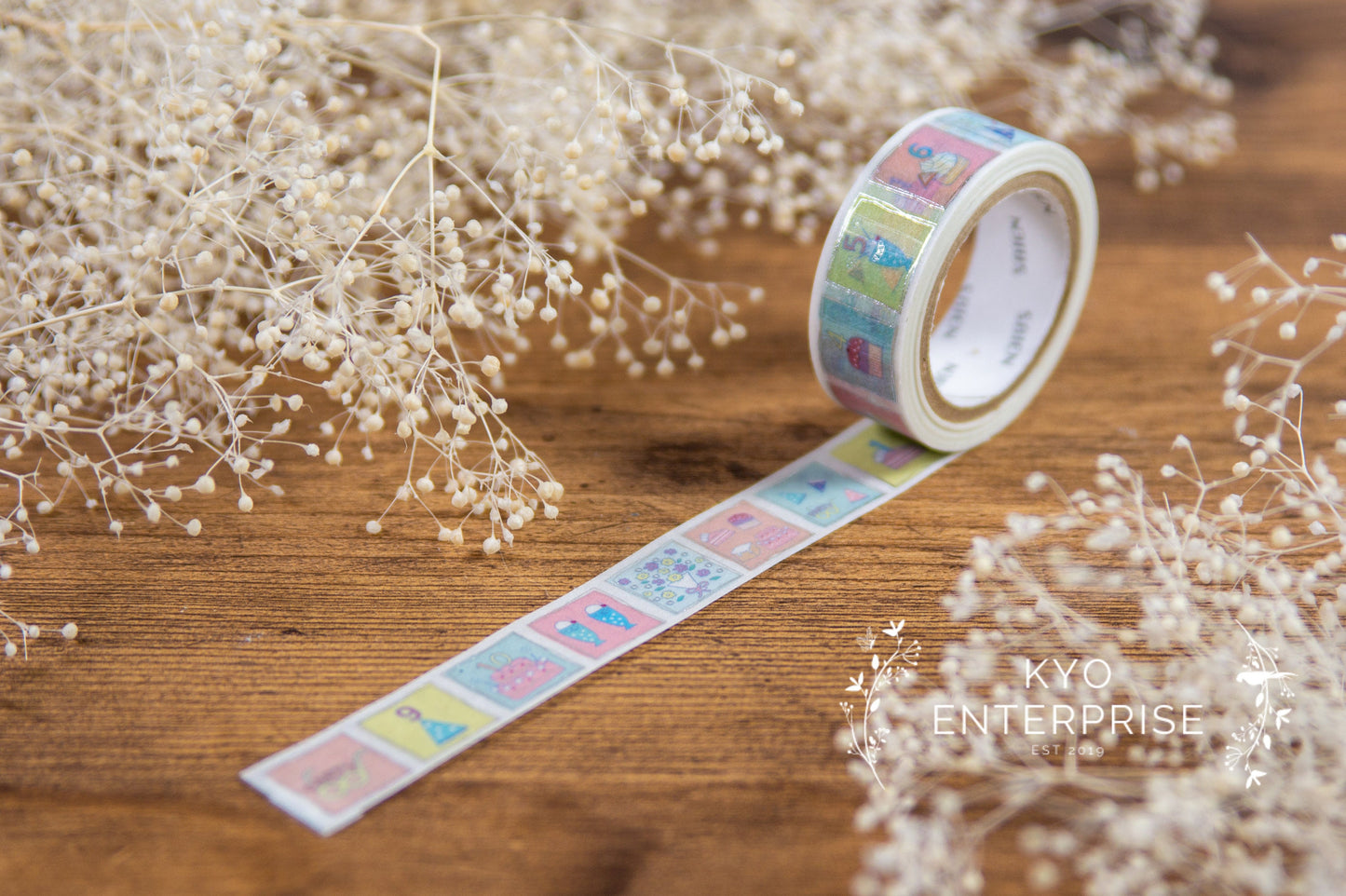 Saien Foil Series Silver Foil Washi Tape  - Party