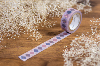 Saien Foil Series Gold Foil Washi Tape  - Argyle