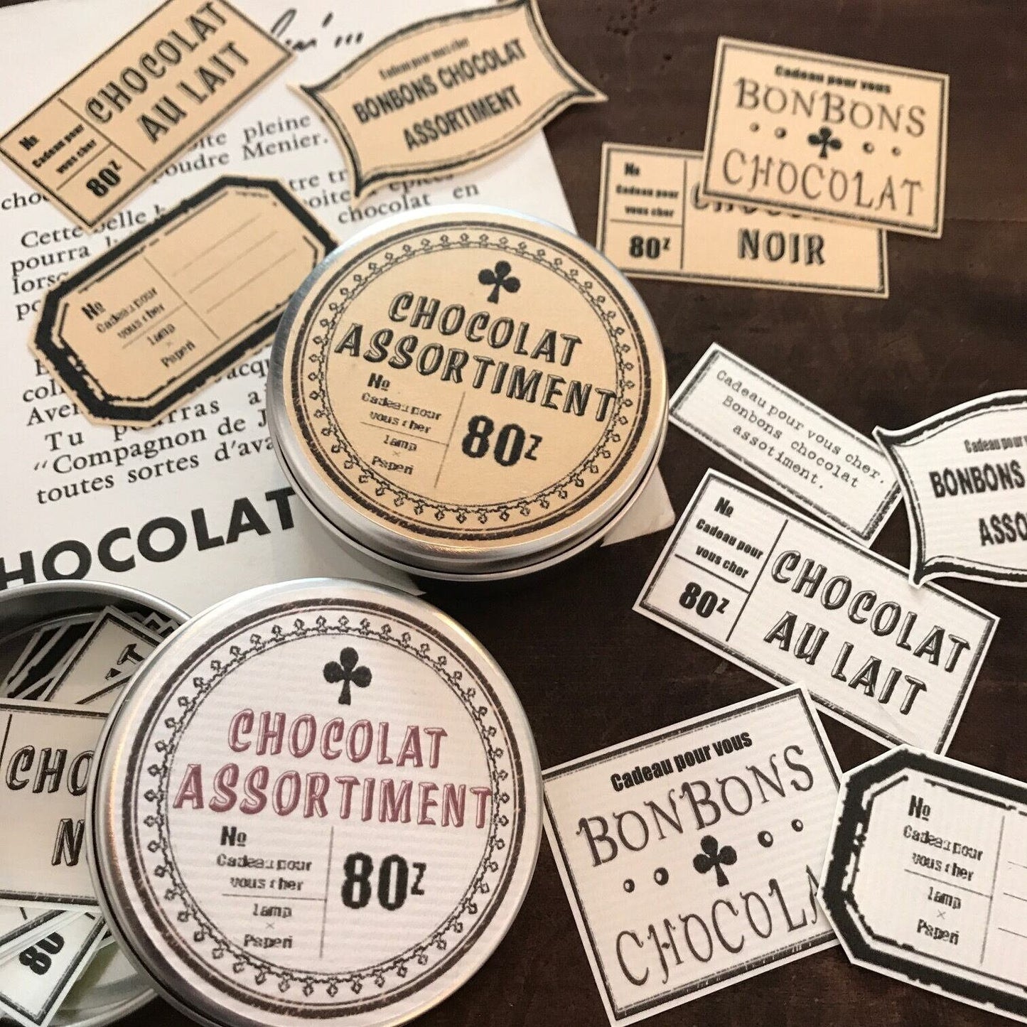 Handmade Chocolat Assortiment Sticker - Milk