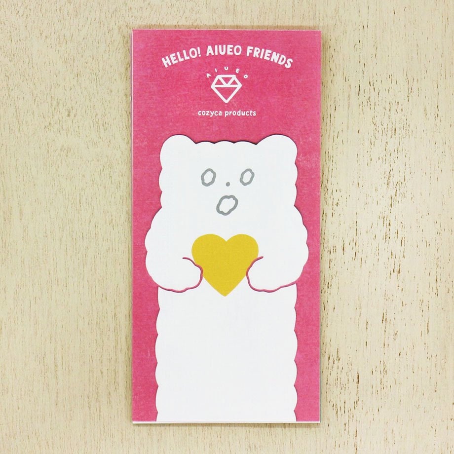 Mini Note Pad Series designed by AIUEO Hello! AIUEO Friends