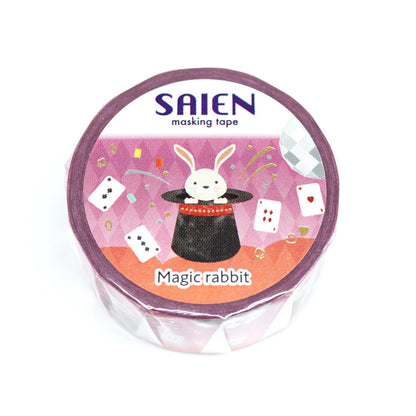 Saien Special Gold & Silver Foil Washi Tape Series - Magic Rabbit