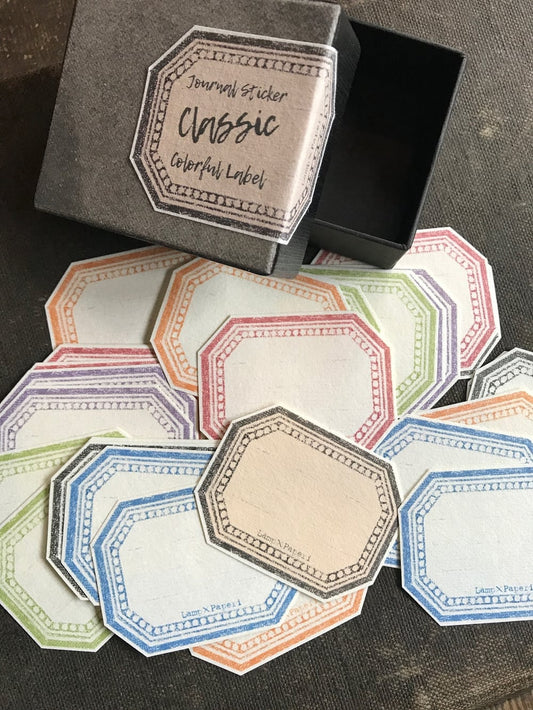 Handmade Classic Label Sticker - Colorful