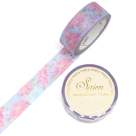 Saien Foil Series Gold Foil Washi Tape  - Sky of Spring