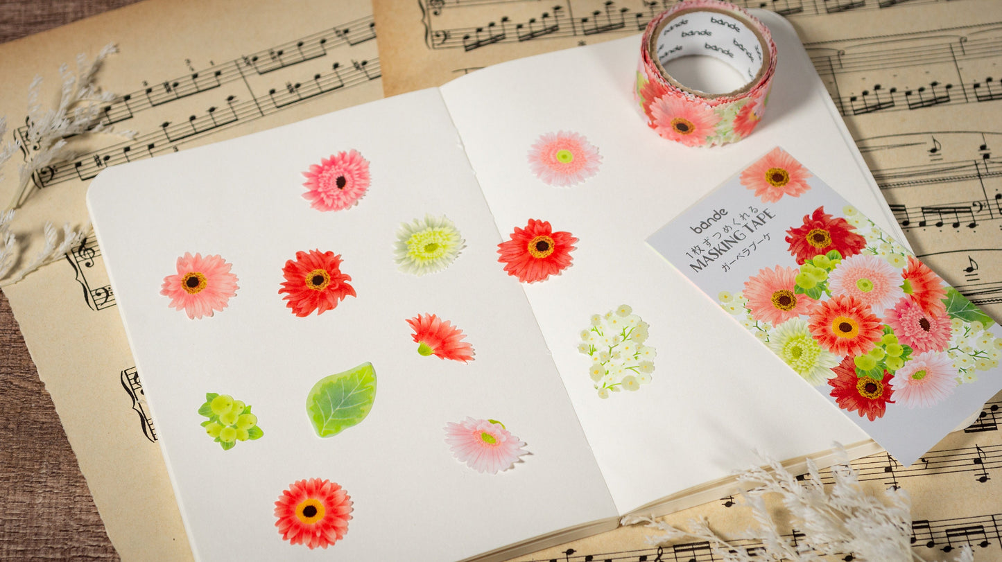 Washi Sticker Roll Series - Gerbera Bouquet