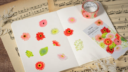 Washi Sticker Roll Series - Gerbera Bouquet