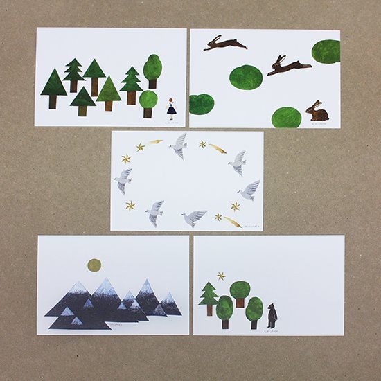 Postcard Set Series designed by Nishi Shuku - Froest