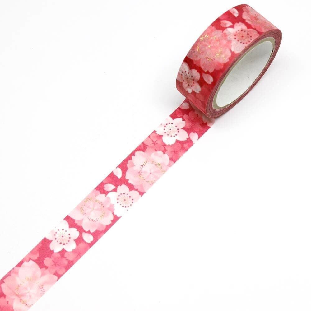 Kimono Rei Series Gold Foil Washi Tape - Sakura