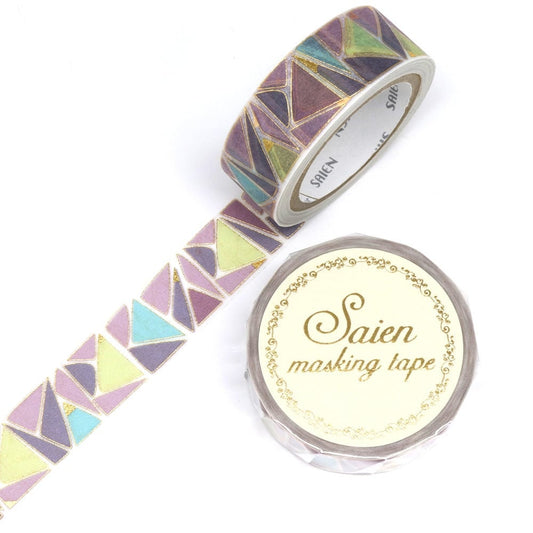 Saien Foil Series Gold Foil Washi Tape  - Stained Glass