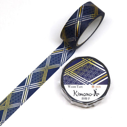 Kimono Zen Series Gold Foil Washi Tape - Drill