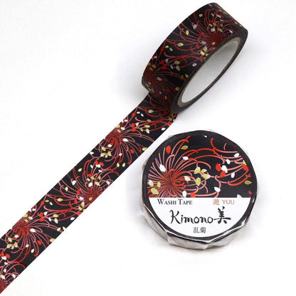 Kimono Yuu Series Gold Foil Washi Tape - Rangiku